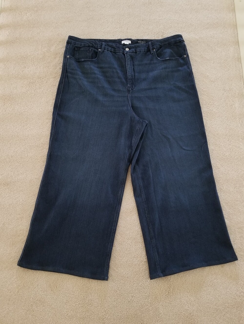 Good American Good Skate High Rise Wide Leg Jeans Size 26 28" Inseam